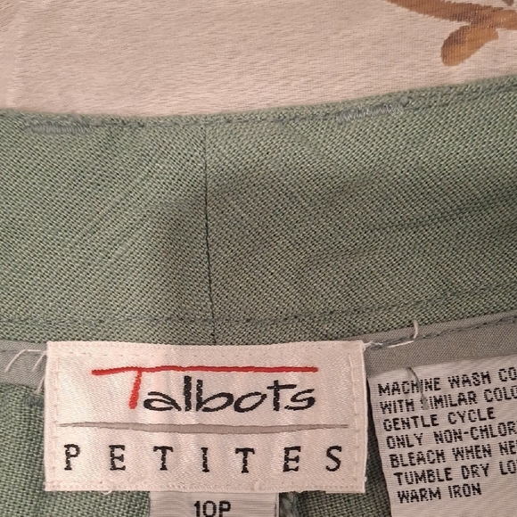 Talbots Green Chinos Classic Cotton Khakis - Picture 2 of 5